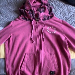 pink hoodie